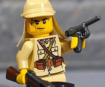 LEGO WW2 US PARATROOPER 100% LEGO with The Minifig CO Torso/legs Brickarms  Rifle