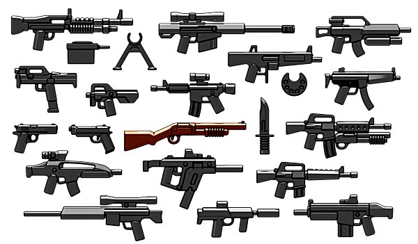 BrickArms Modern Combat Assault Minifigure Weapons Pack for Lego for sale online 